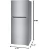 imageFrigidaire 101 Cu Ft Compact ADA Top Freezer Refrigerator in Brushed Steel with Electronic Control Panel Reversible Door Swing ENERGY STARBrushed Steel