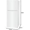 imageFrigidaire 116 Cu Ft Compact ADA Top Freezer Refrigerator in White with Electronic Control Panel Reversible Door Swing ENERGY STARWhite