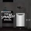 imageFrigidaire 18 in ADA Compact Front Control Dishwasher in Black with Dual Spray Arms 52 dBA includes roomofchoice deliverySilver