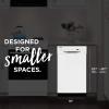 imageFrigidaire 18 in ADA Compact Front Control Dishwasher in Black with Dual Spray Arms 52 dBA includes roomofchoice deliveryWhite