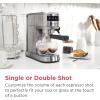 imageFrigidaire Steam Espresso Maker Coffee Machine with Milk Frother ampamp Cup Warmer 20 Bar Pressure 34 oz Removable Water Tank Single or Double Shot Stainless Steel