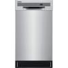 imageFrigidaire 18 in ADA Compact Front Control Dishwasher in Black with Dual Spray Arms 52 dBA includes roomofchoice deliverySilver