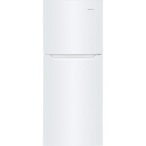 imageFrigidaire 101 Cu Ft Compact ADA Top Freezer Refrigerator in Brushed Steel with Electronic Control Panel Reversible Door Swing ENERGY STARWhite