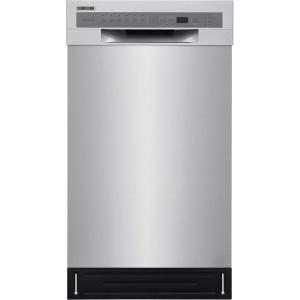 imageFrigidaire 18 in ADA Compact Front Control Dishwasher in Black with Dual Spray Arms 52 dBA includes roomofchoice deliverySilver