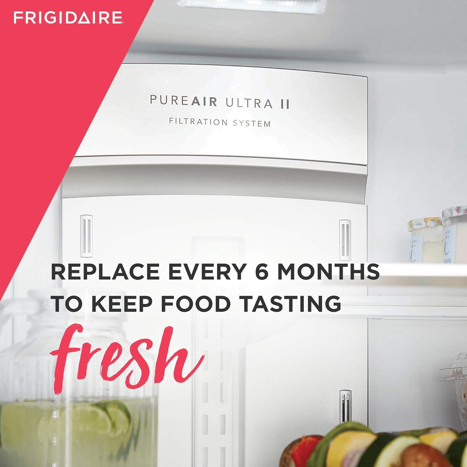 imageFRIGIDAIRE PAULTRA2 Pure Air Ultra II Refrigerator Air Filter with Carbon Technology to Absorb Food Odors 38 Inch x 18 Inch White4 Count Pack of 1