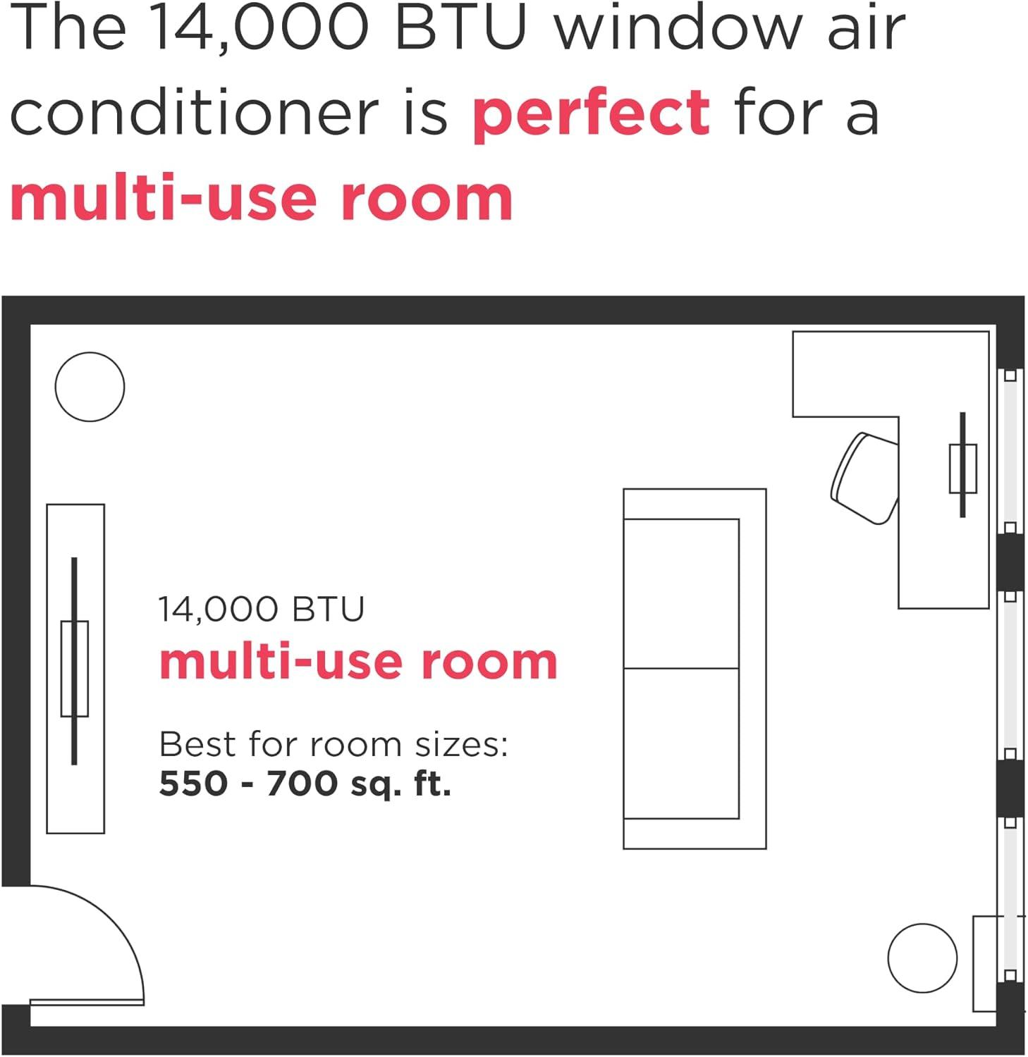 imageFrigidaire 8000 BTU Smart Inverter Window Air Conditioner with WiFi and Energy Star Certification Cools Up to 350 Sq Ft Ultra Quiet Operation White14 000 BTU