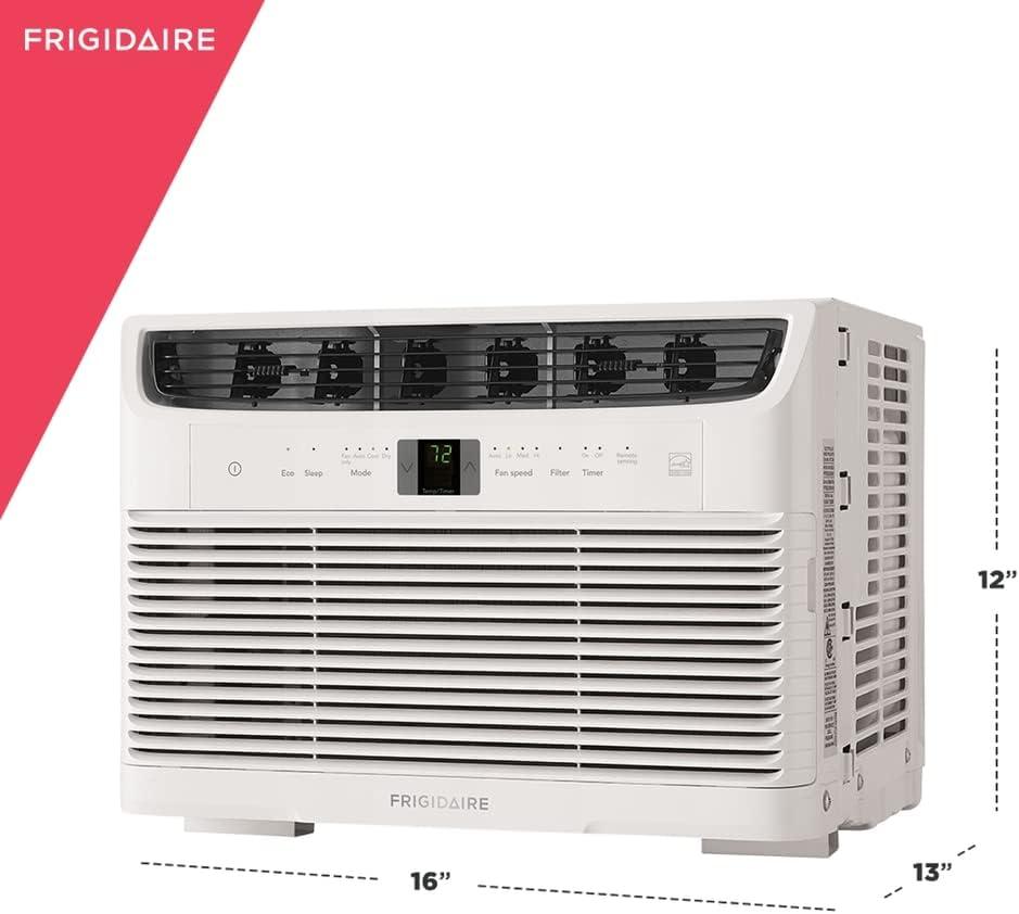 imageFrigidaire 8000 BTU Smart Inverter Window Air Conditioner with WiFi and Energy Star Certification Cools Up to 350 Sq Ft Ultra Quiet Operation White5000 BTU