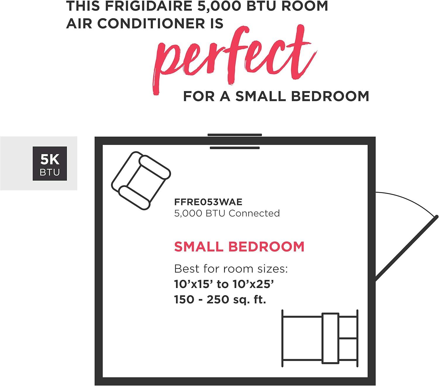 imageFrigidaire 8000 BTU Smart Inverter Window Air Conditioner with WiFi and Energy Star Certification Cools Up to 350 Sq Ft Ultra Quiet Operation White5000 BTU