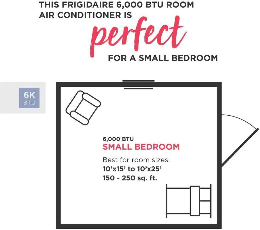 imageFrigidaire 8000 BTU Smart Inverter Window Air Conditioner with WiFi and Energy Star Certification Cools Up to 350 Sq Ft Ultra Quiet Operation White6 000 BTU