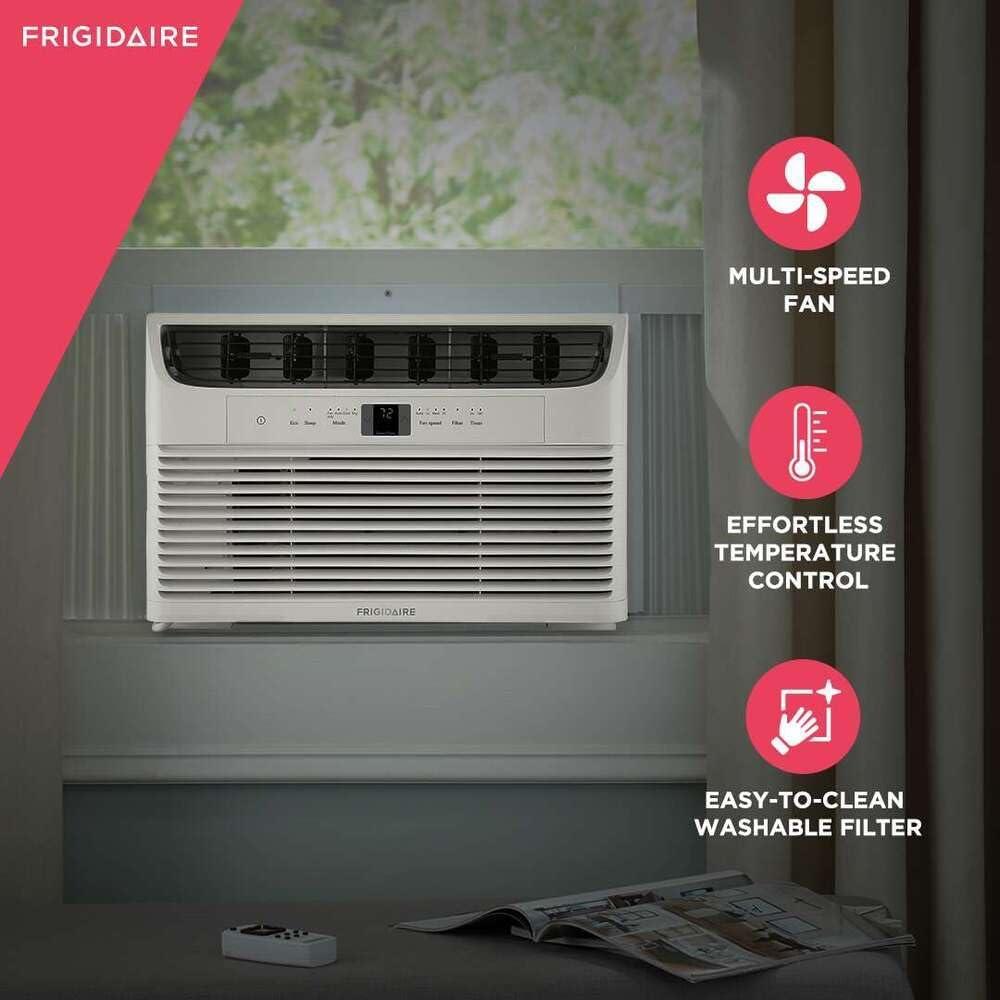 imageFrigidaire 8000 BTU Smart Inverter Window Air Conditioner with WiFi and Energy Star Certification Cools Up to 350 Sq Ft Ultra Quiet Operation White6 000 BTU