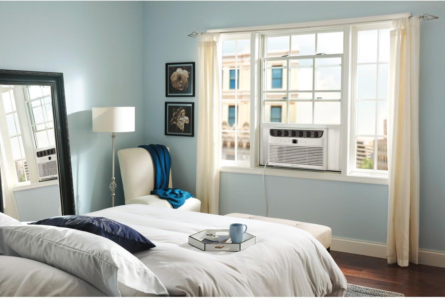 imageFrigidaire 8000 BTU Smart Inverter Window Air Conditioner with WiFi and Energy Star Certification Cools Up to 350 Sq Ft Ultra Quiet Operation White6 000 BTU