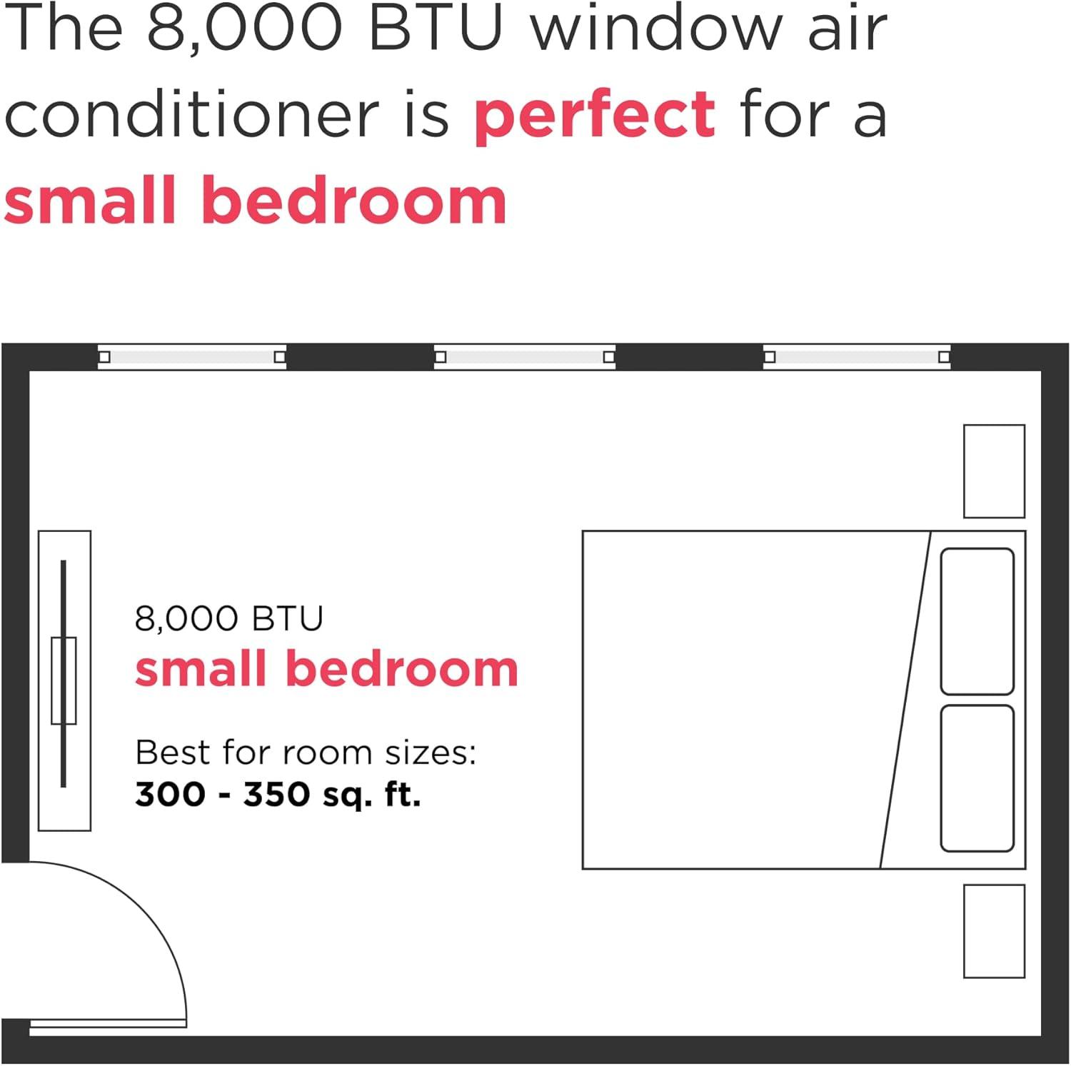 imageFrigidaire 8000 BTU Smart Inverter Window Air Conditioner with WiFi and Energy Star Certification Cools Up to 350 Sq Ft Ultra Quiet Operation White8 000 BTU