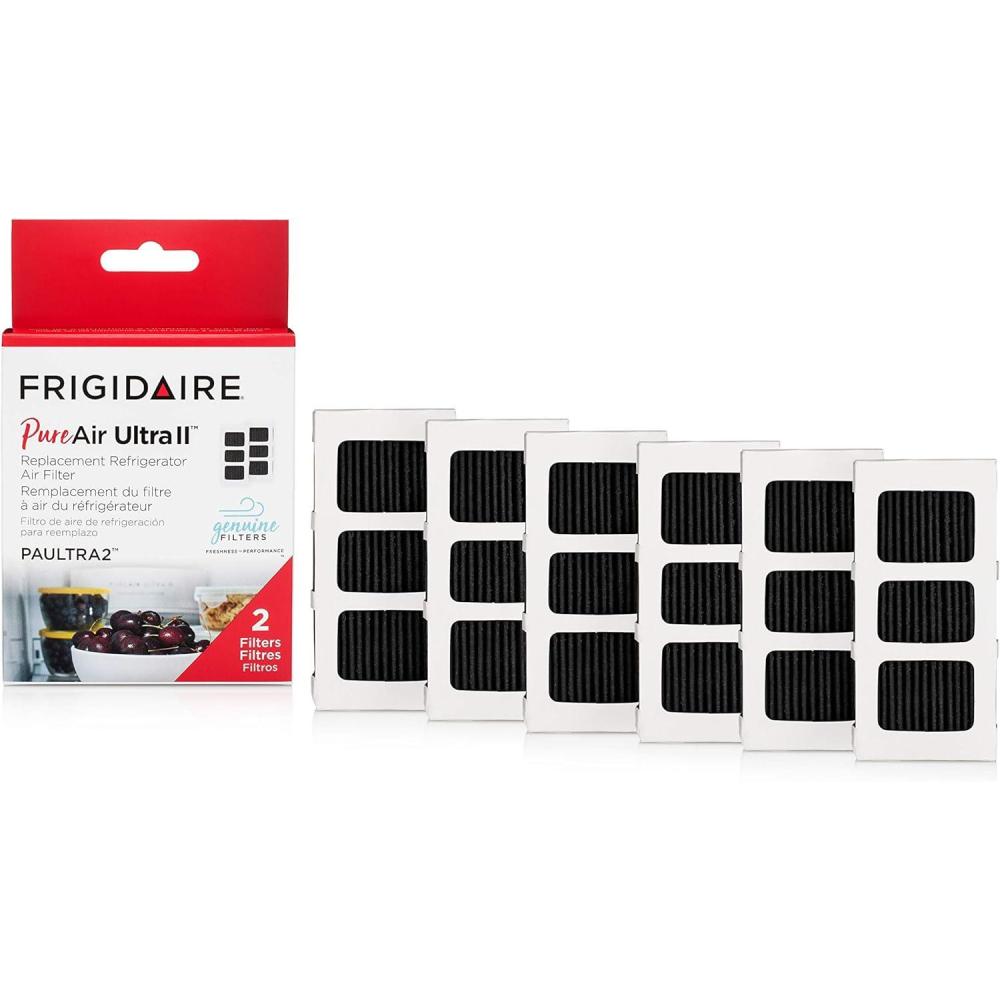 imageFRIGIDAIRE PAULTRA2 Pure Air Ultra II Refrigerator Air Filter with Carbon Technology to Absorb Food Odors 38 Inch x 18 Inch White6 Count Pack of 1
