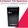 imageFRIGIDAIRE EFR376BLACK 31 Cu Ft Black Retro Bar Fridge with Side Bottle Opener
