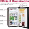 imageFRIGIDAIRE EFR376BLACK 31 Cu Ft Black Retro Bar Fridge with Side Bottle Opener