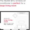 imageFrigidaire 18000 BTU Smart Window Air Conditioner with WiFi Cools Up to 1020 Sq Ft Remote Control Quiet Operation Eco Mode 3 Fan Speeds White