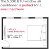 imageFrigidaire 5000 BTU WindowMounted Air Conditioner Cools Up to 150 Sq Ft Quiet Operation Effortless Temperature Control 2 Fan Speeds Auto Restart White5 000 BTU Electronic Controls