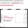 imageFrigidaire 8000 BTU Smart Inverter Window Air Conditioner with WiFi and Energy Star Certification Cools Up to 350 Sq Ft Ultra Quiet Operation White8 000 BTU