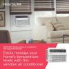 imageFrigidaire 8000 BTU Window Air Conditioner with Supplemental Heat Cools ampamp Heats Up to 350 Sq Ft Remote Control Quiet Operation Eco Mode 3 Fan Speeds White12 000 BTU