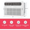imageFrigidaire 8000 BTU Window Air Conditioner with Supplemental Heat Cools ampamp Heats Up to 350 Sq Ft Remote Control Quiet Operation Eco Mode 3 Fan Speeds White12 000 BTU