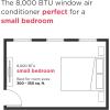 imageFrigidaire 8000 BTU Window Air Conditioner with Supplemental Heat Cools ampamp Heats Up to 350 Sq Ft Remote Control Quiet Operation Eco Mode 3 Fan Speeds White8 000 BTU