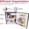 imageFrigidaire Coral EFR176 AMZ EFR176 Retro Mini RefrigeratorEnergy SavingAdjustable Thermostat ControlSide Mounted Bottle OpenerIdeal for for Dorm Office RV Garage Apartment 16 Cubic FeetBlack