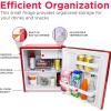 imageFrigidaire Coral EFR176 AMZ EFR176 Retro Mini RefrigeratorEnergy SavingAdjustable Thermostat ControlSide Mounted Bottle OpenerIdeal for for Dorm Office RV Garage Apartment 16 Cubic FeetRed
