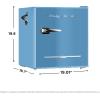 imageFrigidaire Coral EFR176 AMZ EFR176 Retro Mini RefrigeratorEnergy SavingAdjustable Thermostat ControlSide Mounted Bottle OpenerIdeal for for Dorm Office RV Garage Apartment 16 Cubic FeetBlue
