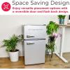 imageFrigidaire EFR3A1 Compact Small TopFreezer Refrigerator Stainless Steel Mini Bar Fridge Platinum Series2126quot D x 1783quot W x 335quot H 32 cu ft Double Door