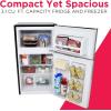 imageFrigidaire EFR3A1 Compact Small TopFreezer Refrigerator Stainless Steel Mini Bar Fridge Platinum Series2126quot D x 1783quot W x 335quot H 32 cu ft Double Door