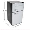 imageFrigidaire EFR3A1 Compact Small TopFreezer Refrigerator Stainless Steel Mini Bar Fridge Platinum Series2126quot D x 1783quot W x 335quot H 32 cu ft Double Door