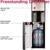 imageFrigidaire EFWC498  Top Loading Cooler Dispenser Hot ampamp Cold Water  Child Safety Lock  Innovative Slim ampamp Sleek Design Holds 3 or 5 Gallon Bottles  BlackStainless