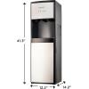 imageFrigidaire EFWC498  Top Loading Cooler Dispenser Hot ampamp Cold Water  Child Safety Lock  Innovative Slim ampamp Sleek Design Holds 3 or 5 Gallon Bottles  BlackStainless