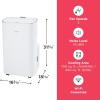 imageFrigidaire Gallery 4in1 Smart Inverter Portable Room Air Conditioner with WiFi Heating ampamp Air Quality Monitoring 14000 BTU ASHRAE  10000 BTU DOE Cools Up to 700 Sq Ft Ultra Quiet White