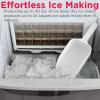 imageFrigidaire Ice Maker EFIC452 Countertop Stainless Steel Ice Maker with Transparent Window Clear Ice Cube Maker with 40 lbs Capacity Ice Maker Machine  148quot D x 11quot W x 141quot H Blackstainless