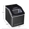 imageFrigidaire Ice Maker EFIC452 Countertop Stainless Steel Ice Maker with Transparent Window Clear Ice Cube Maker with 40 lbs Capacity Ice Maker Machine  148quot D x 11quot W x 141quot H Blackblack stainless