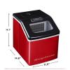 imageFrigidaire Ice Maker EFIC452 Countertop Stainless Steel Ice Maker with Transparent Window Clear Ice Cube Maker with 40 lbs Capacity Ice Maker Machine  148quot D x 11quot W x 141quot H Blackred stainless