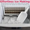 imageFrigidaire Ice Maker EFIC452 Countertop Stainless Steel Ice Maker with Transparent Window Clear Ice Cube Maker with 40 lbs Capacity Ice Maker Machine  148quot D x 11quot W x 141quot H Blackblack stainless