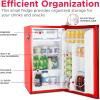 imageFrigidaire Retro Compact Fridge with Chiller 32 cu ft Countertop Fridge with BuiltIn Bottle Opener Compact Refrigerator for Office Bedroom Dorm Room or Cabin  165quot D x 19quot W x 31quot H Red