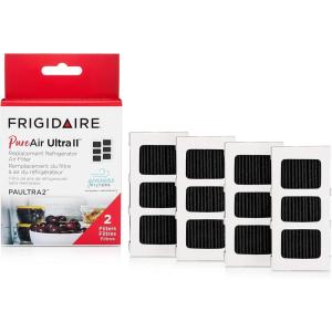 imageFRIGIDAIRE PAULTRA2 Pure Air Ultra II Refrigerator Air Filter with Carbon Technology to Absorb Food Odors 38 Inch x 18 Inch White4 Count Pack of 1