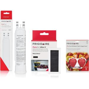 imageFrigidaire PurePour PWF1 FPPWFU01 ampamp PureAir Ultra II PAULTRA2 ampamp PureFresh FRPFUFV2 Water ampamp Air Filter Combo KitRegular