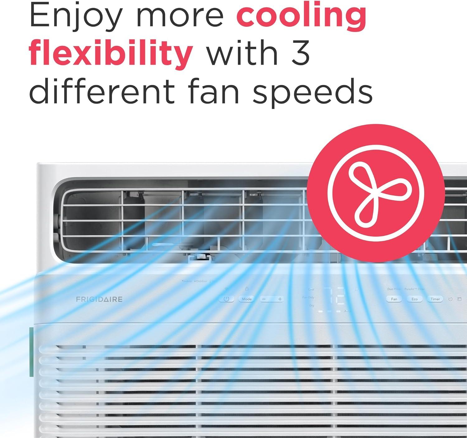 imageFrigidaire 24000 BTU Smart Inverter Window Air Conditioner with WiFi and Energy Star Certification Cools Up to 1020 Sq Ft Ultra Quiet Operation White