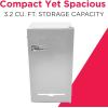 imageFrigidaire Retro Compact Fridge with Chiller 32 cu ft Countertop Fridge with BuiltIn Bottle Opener Compact Refrigerator for Office Bedroom Dorm Room or Cabin  165quotD x 19quotW x 31quotH Moonbeam