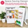 imageFrigidaire Retro Compact Fridge with Chiller 32 cu ft Countertop Fridge with BuiltIn Bottle Opener Compact Refrigerator for Office Bedroom Dorm Room or Cabin  165quotD x 19quotW x 31quotH Moonbeam