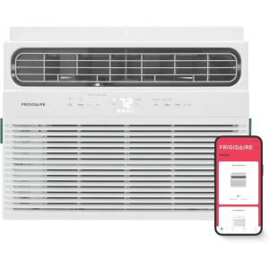 imageFrigidaire 10000 BTU Smart Window Air Conditioner with WiFi Cools Up to 450 Sq Ft Remote Control Quiet Operation Eco Mode 3 Fan Speeds WhiteNew 2024 10 000 BTU