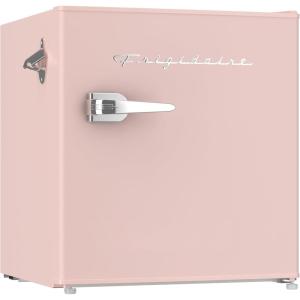 imageFrigidaire Coral EFR176 AMZ EFR176 Retro Mini RefrigeratorEnergy SavingAdjustable Thermostat ControlSide Mounted Bottle OpenerIdeal for for Dorm Office RV Garage Apartment 16 Cubic FeetCORAL