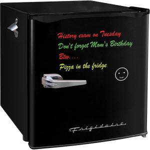 imageFRIGIDAIRE EFR107WHITE Mini Fridge for Dorm with White Board ampamp Small Ice Freezer 16 Cu Ft Compact Refrigerator WhiteBLACK