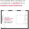 imageFrigidaire 8000 BTU Window Air Conditioner with Remote Control Cools Up to 350 Sq Ft Quiet Operation Eco Mode 3 Fan Speeds Auto Restart White10 000 BTU Electronic Controls