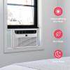 imageFrigidaire 8000 BTU Window Air Conditioner with Remote Control Cools Up to 350 Sq Ft Quiet Operation Eco Mode 3 Fan Speeds Auto Restart White12 000 BTU Electronic Controls