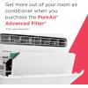 imageFrigidaire 8000 BTU Window Air Conditioner with Remote Control Cools Up to 350 Sq Ft Quiet Operation Eco Mode 3 Fan Speeds Auto Restart White5 000 BTU Electronic Controls